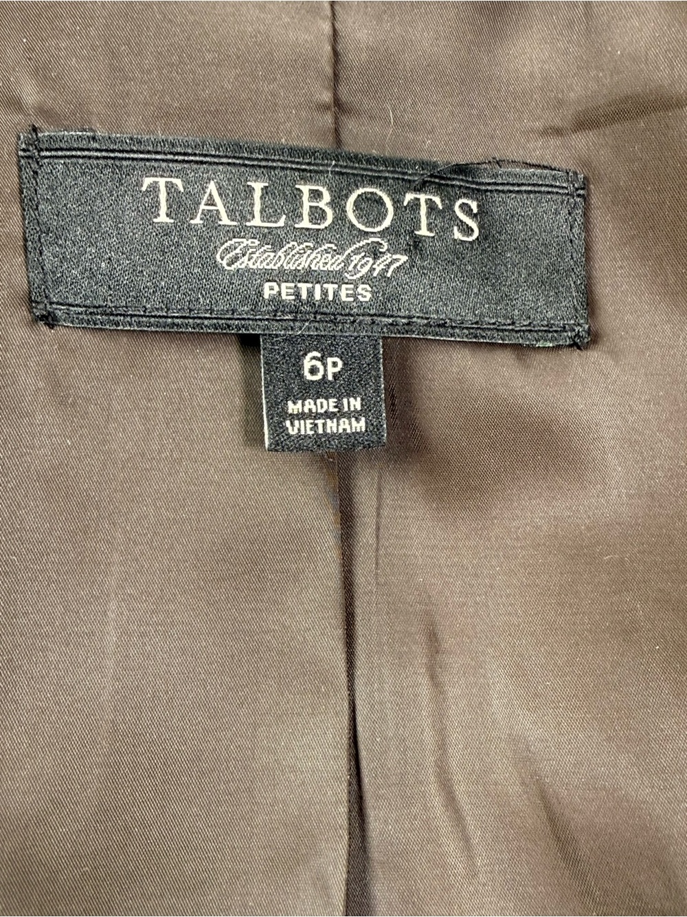 Talbots Petites 6P Leopard Print Blazer Cotton Brown Animal Print Jacket Career - Picture 5 of 11